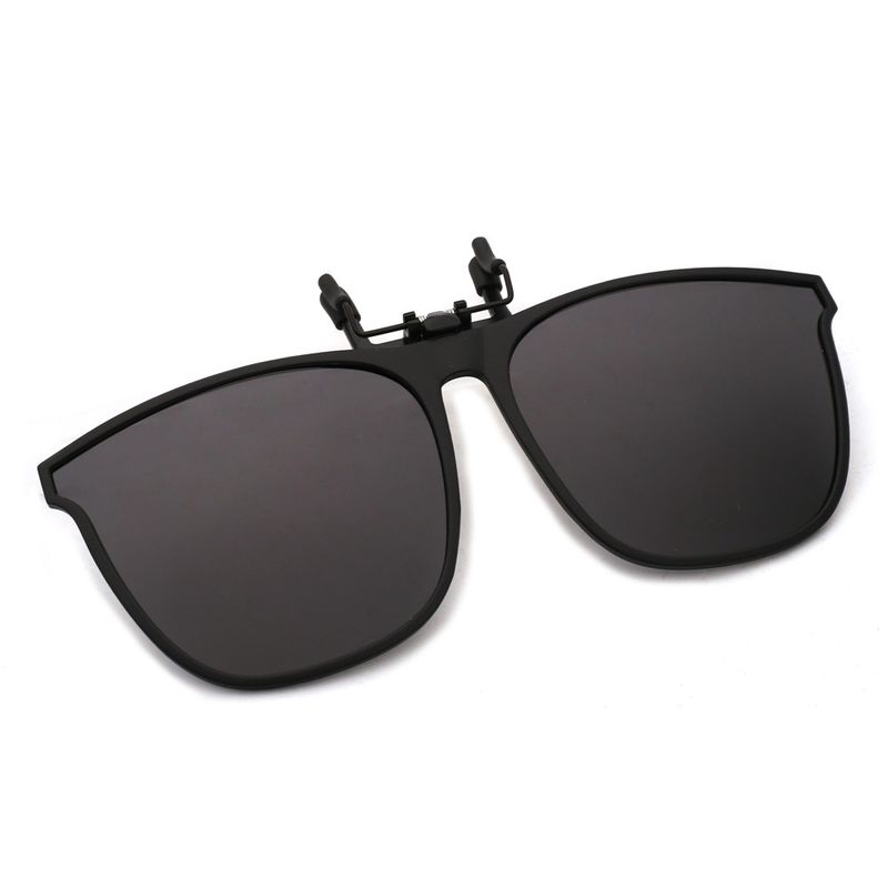 JM Übergroße polarisierte Sonnenbrille zum Anklipsen, modisch, quadratisch, für Damen und Herren, groß, zum Aufklappen, UV400_voghion.com