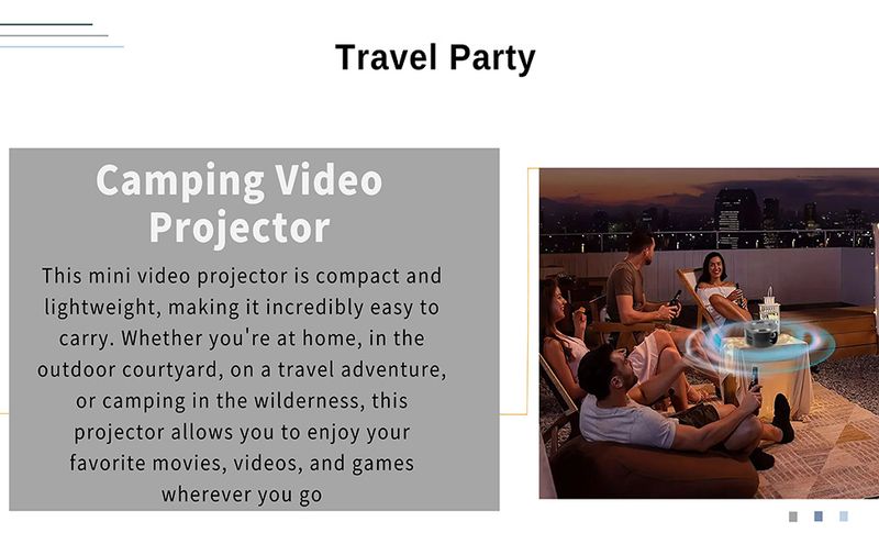 Mini Video Projector, 1080P Portable Projector Compatible with USB|Android Phone, Outdoor Projector, Mini TV for Home /Camping/Travel/Party_voghion.com