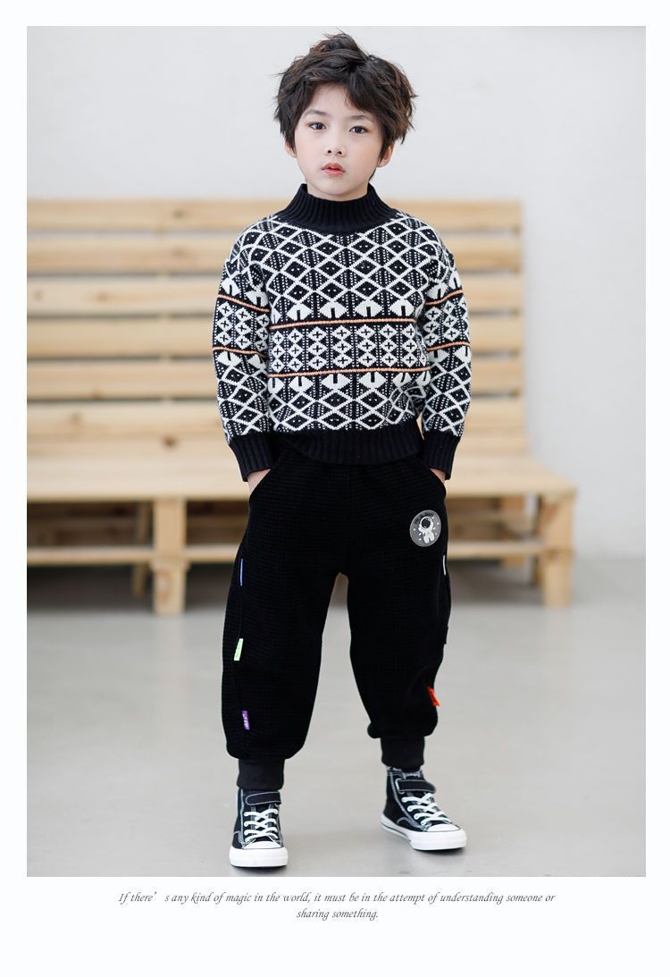 Pantalones de lana de cordero para niños, de algodón con forro polar, gruesos y holgados, de una pieza para invierno_voghion.com