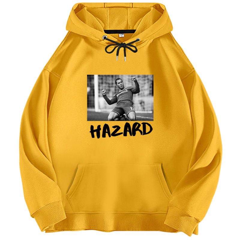 370G Futebol Eden Hazard Moletom com capuz de manga comprida com estampa masculina e feminina, outono e inverno, roupas da moda soltas_voghion.com