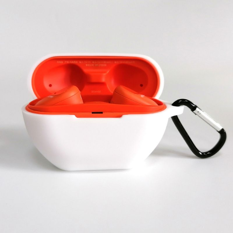 Schutzhülle Weiche mit Hängen Schnalle Silikon Bluetooth-kompatibel Drahtlose Kopfhörer Abdeckung für SONY WF-SP800_voghion.com