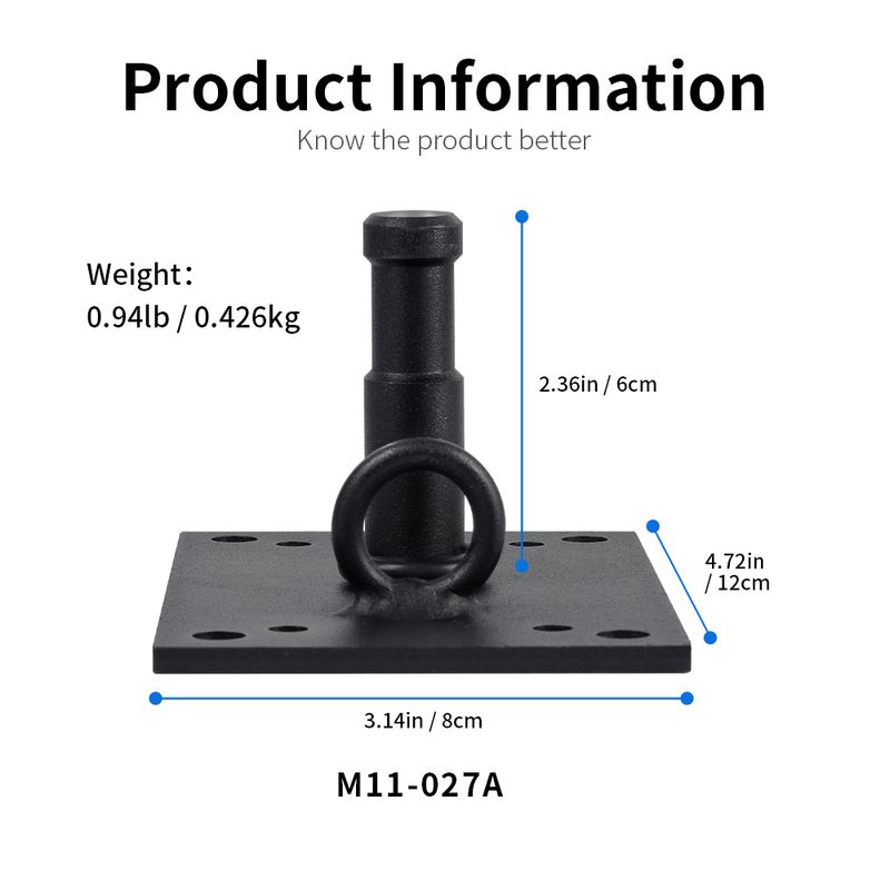 Support mural pour éclairage de studio photo Meking Mini support d'éclairage Plaque pour bébé 6 cm M11-027A Accessoires pour flash_voghion.com