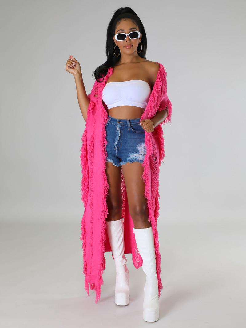 Cardigan creux à la mode pour femmes, veste tricotée avec pompon, automne et hiver_voghion.com