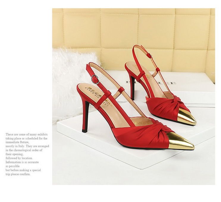 Elegant Satin Pointed-Toe High Heels With Bow Detail - Women's Dress Shoes For Parties & Special Occasions Back Strap Single Shoes_voghion.com