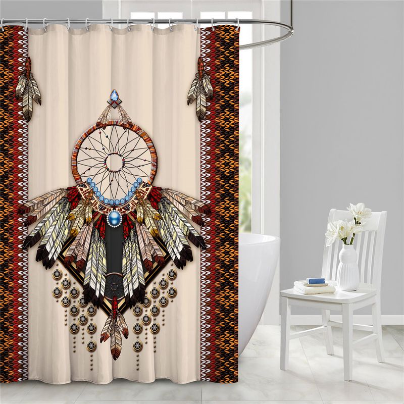 Vio pārrobežu vienkāršs ūdensizturīgs dušas aizkars 3D digitālais dušas aizkaru audums vannas istabas starpsienu aizkars ārējā tirdzniecība pārrobežu_voghion.com