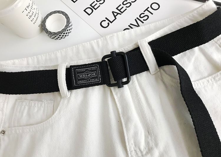 HEIßE, langlebige, verdickte Arbeitskleidung, trendiges Etikett, verlängerte hängende Taille, Hip Hop, cooles Sommer-Canvas für Herren und Damen_voghion.com