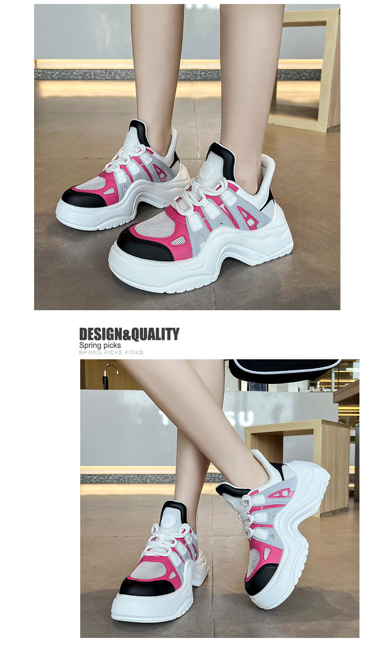 Scarpe da papà 2023 nuova versione coreana della stella con le stesse scarpe sportive casual alla moda con fondo spesso a forma di arco, scarpe da donna alla moda all'ingrosso_voghion.com
