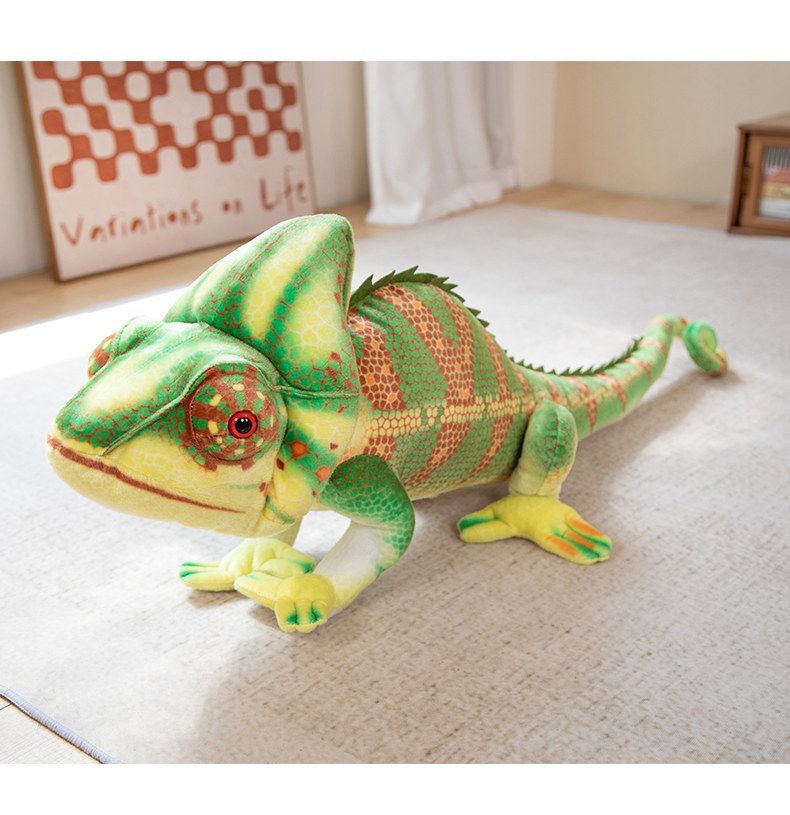 Plush Chameleon Stuffed Realistic Toy Large 80cm And 110cm Soft Pp Cotton_voghion.com