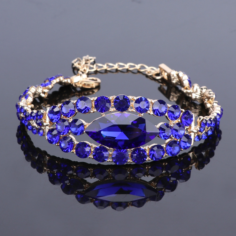 Set di gioielli da sposa in cristallo Collana da sposa Orecchini per spose Accessori per feste Strass Decorazione Regalo Set da donna_voghion.com
