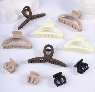 Multi-Style Claw Clip Set - Large Matte Back-of-Head Shower Updo Clips - Simple Elegant Shark Clip Collection_voghion.com