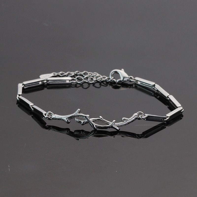 Bracciale con albero dell'amore in argento puro, coppia, per donne, tendenza, design di nicchia, con rami, personalità, catena cubana_voghion.com