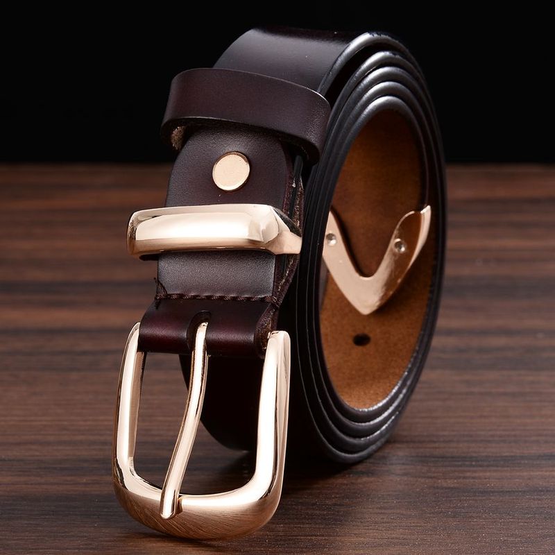 HOT Available In Plus Size Women Leather Belt Brand Ladies Length: 95-120cm Belts For Female Width:2.8cm_voghion.com