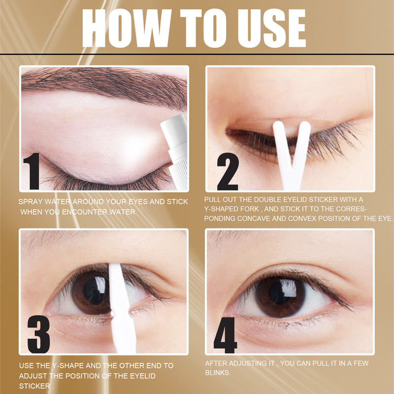 dubbelt ögonlock Vackert plåster, självhäftande, spetsfritt, naturligt, osynligt, klisterfritt, andas och håller länge_voghion.com