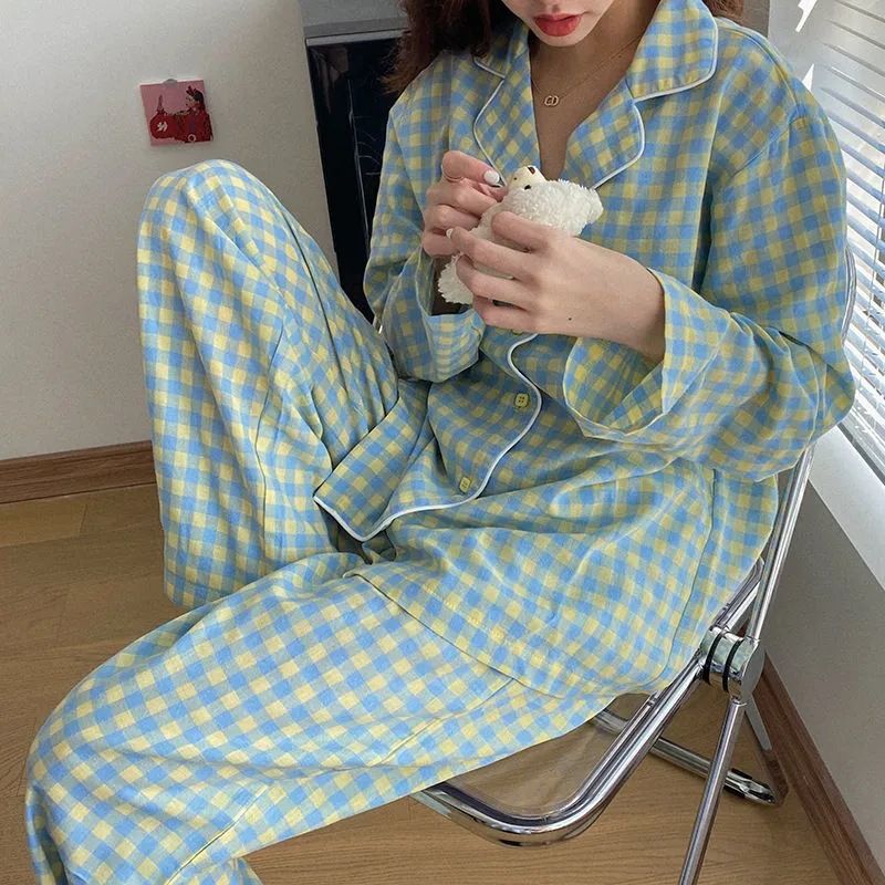 Love Pyjamas Damen Langarmhose Cardigan Großes Loungewear-Set_voghion.com