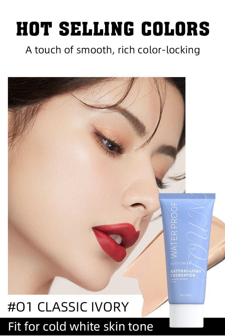 Flüssige Foundation, natürlicher Glanz, langanhaltend, leuchtende BB-Creme_voghion.com