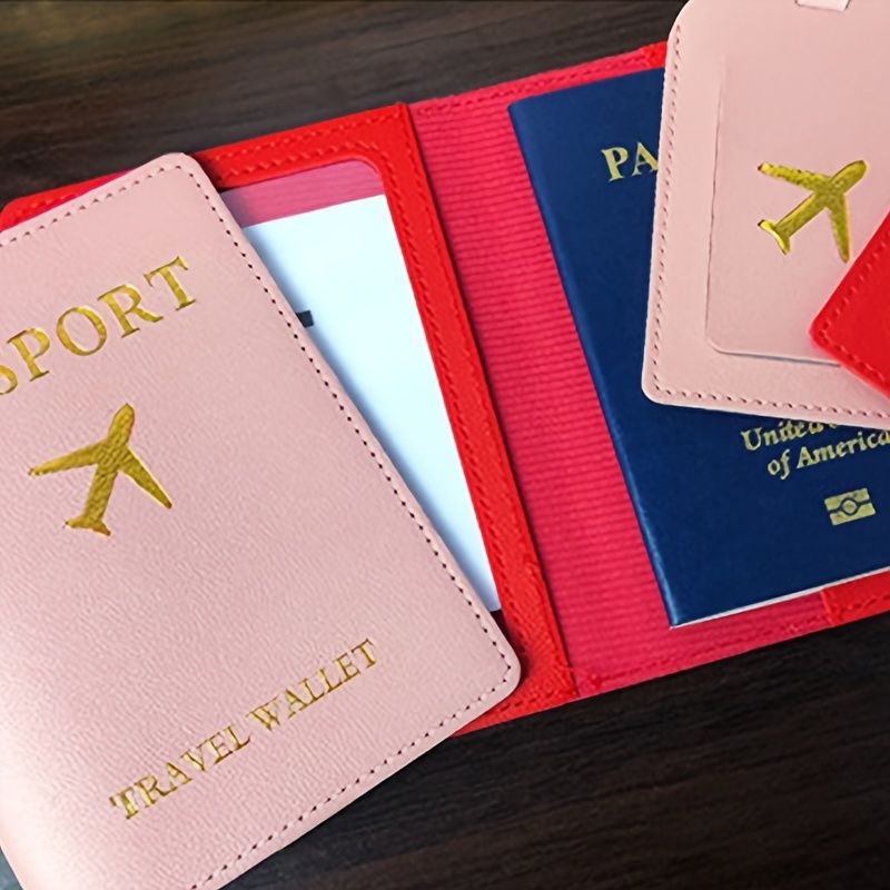 Luggage Tag And Passport Cover, Set Card Passport Holder Set Luggage Tag Passport Holder Passport Cover_voghion.com