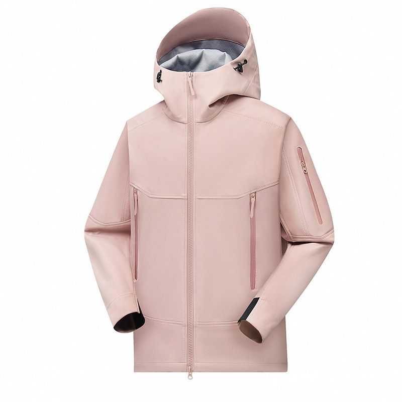 Three-Proof Outdoor Soft Shell Hooded Jacket Couple New Spring And Autumn Sports Waterproof Coat Unisex Trendy_voghion.com