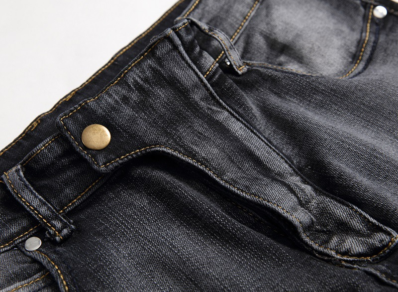 Jeans, Herren Fahrrad Knieschützer, Nostalgische Motorradjeans, Slim Fit, Trendy Herren_voghion.com