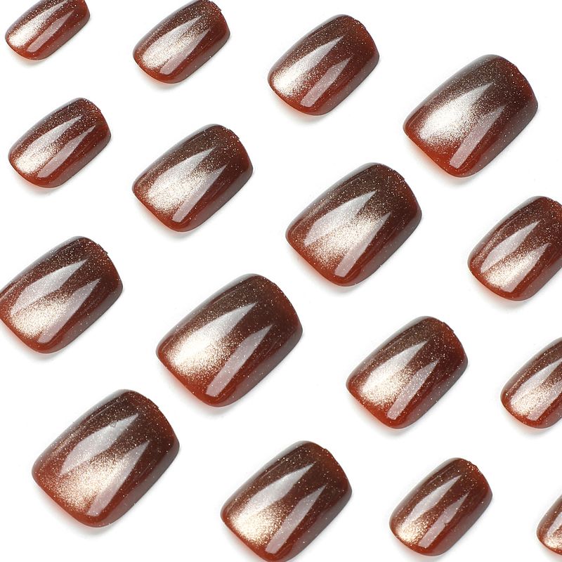 Wearing hazelnut brown cat eye enhancement, wearable patches, enhancement products, press on nail_voghion.com