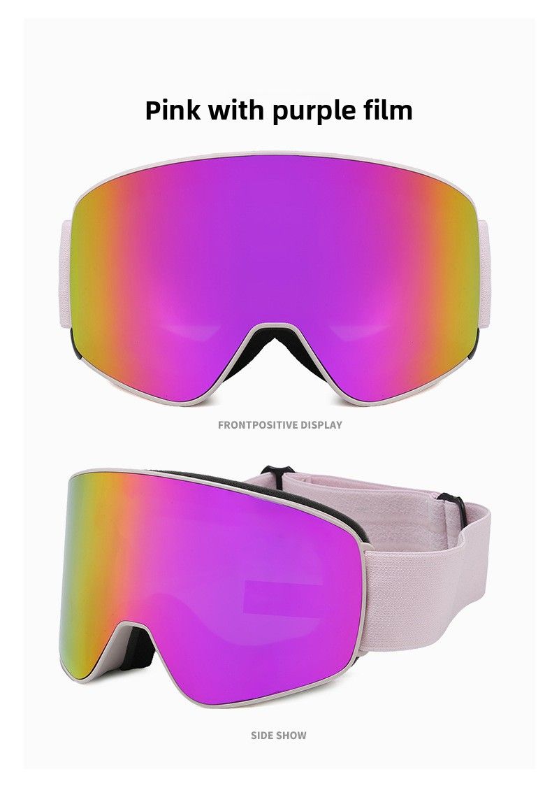 2025 New Mountaineering Goggles For Men And Women, Double Layer Anti-Fog, Snap-On Prescription Magnetic Ski Goggles,_voghion.com
