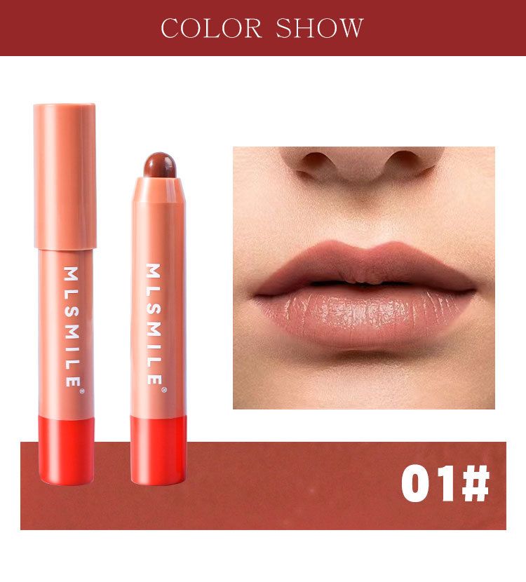 MLSMILE Colored Moisturizing Lipstick Lip Cheek Dual Use Six Color Lip Balm Long Lasting Moisturizing Lipstick Pen_voghion.com