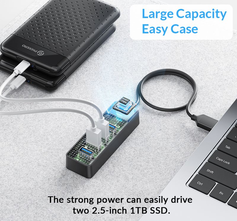 PHIXERO HUB 3.0 a 4 porte High Seed Tipo C Splitter 5 Gbs per PC Computer Accessori Hub USB multiporta Adattatore per_voghion.com