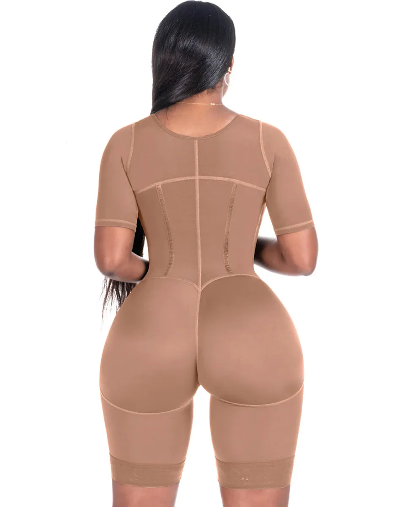 Midja Magformare Damkorsett Bodyshaper Högkompressionsplagg Magkontroll Dubbel bodysuit Midjeträning Öppen_voghion.com