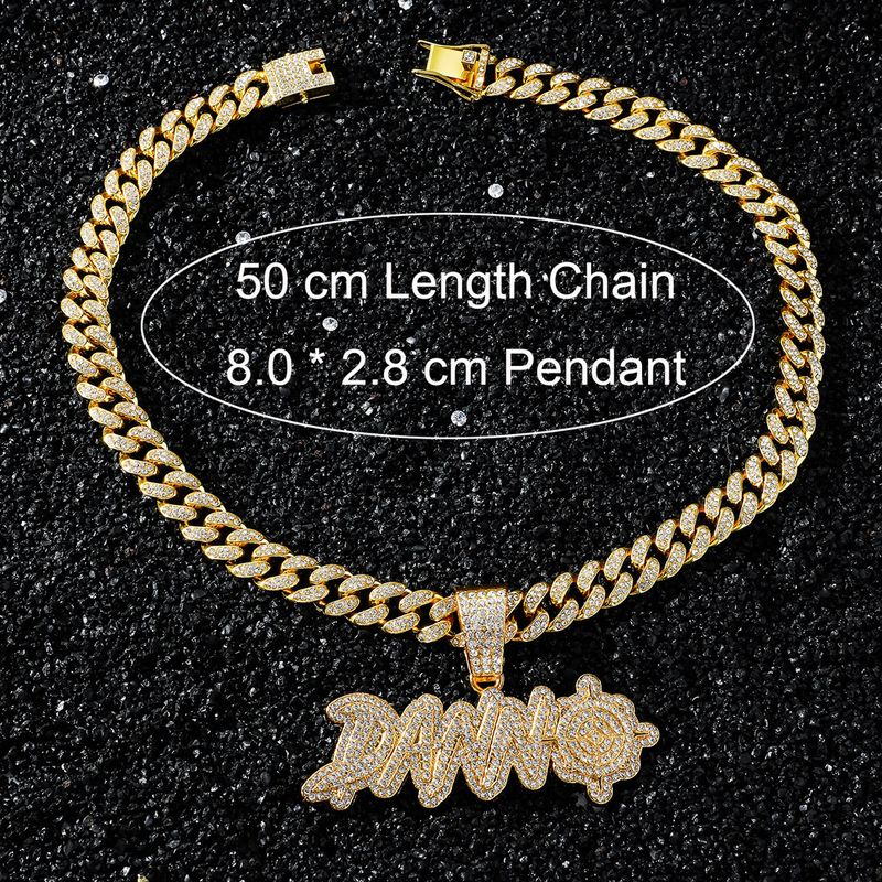 European And American New Men'schain Hip-hop Style Personalized English DANN Pendant Necklace_voghion.com