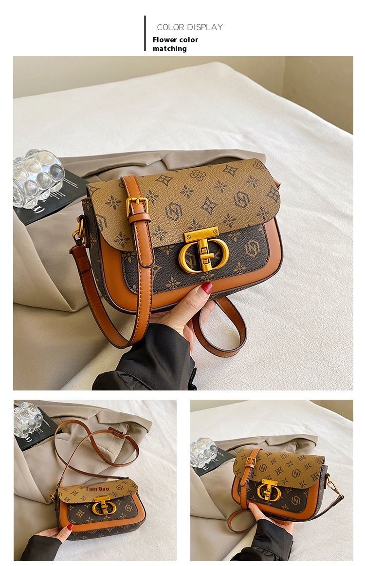 Fibbia con chiusura di alta qualità, grande capacità, elegante borsa quadrata piccola, 2024 nuova monospalla versatile e alla moda_voghion.com