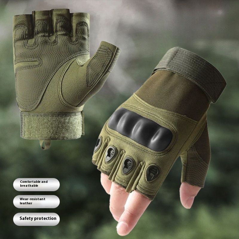 Reithalbfinger für Herren Xia Z903 Outdoor Special Forces Combat Training Motorrad Schutz Taktische Handschuhe_voghion.com