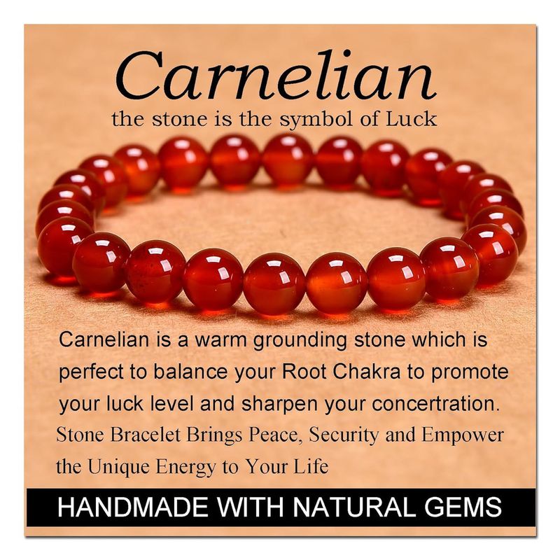 New Men's And Women's Bracelets Tiger's Eye Stone Powder Crystal Volcanic Stone Agate Red Stone Beaded Bracelet Jewelry_voghion.com