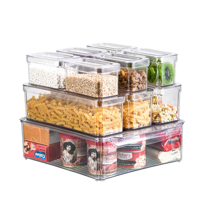 PET-Kühlbox Snack Obst und Gemüse Transparente Frischhaltebox Küche mit Deckel Kunststoff-Aufbewahrungsbox Gefrorene versiegelte Aufbewahrungsbox_voghion.com