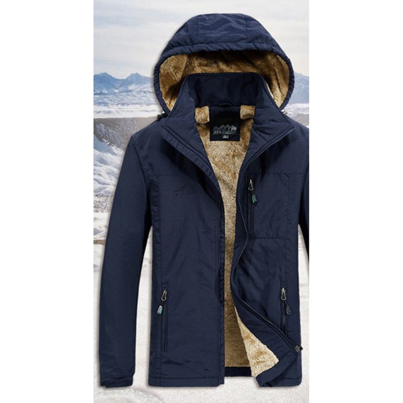 Trench con cappuccio da uomo 2023, lunghezza media, autunno inverno, nuovo, giacca da trekking, foderata in pile, cappotto caldo ad asciugatura rapida_voghion.com