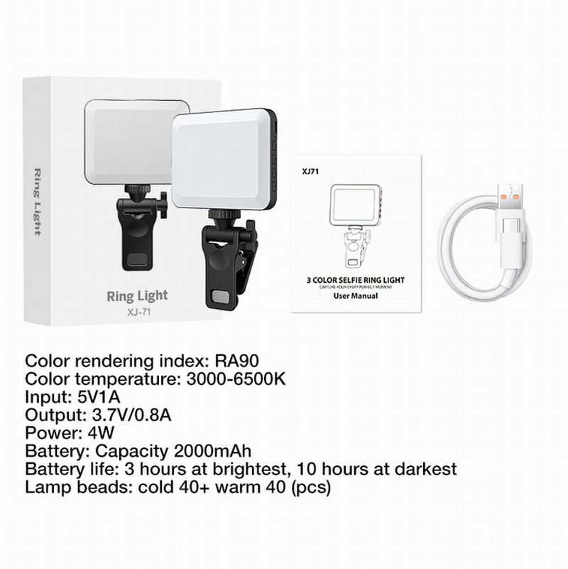 Video Conference Fill Lamp Clip-on Phone Selfie Light Makeup Zoom Live Broadsword For IPad Book Tablet Computer_voghion.com