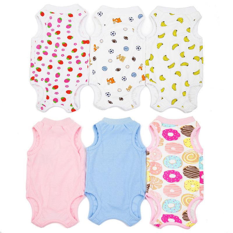 Combinaison rayée en coton Kawaii pour chien, vêtements pour petits chiens, motif dessin animé, pyjama pour chien, chihuahua, chaton, chiot, chemise pour chien_voghion.com