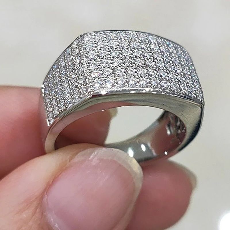 Cao Shiins' Niche Design, Micro Inlaid Starry Sky Light Luxury, Aloof, Dense Inlaid, Domineering Ring, Personalized_voghion.com