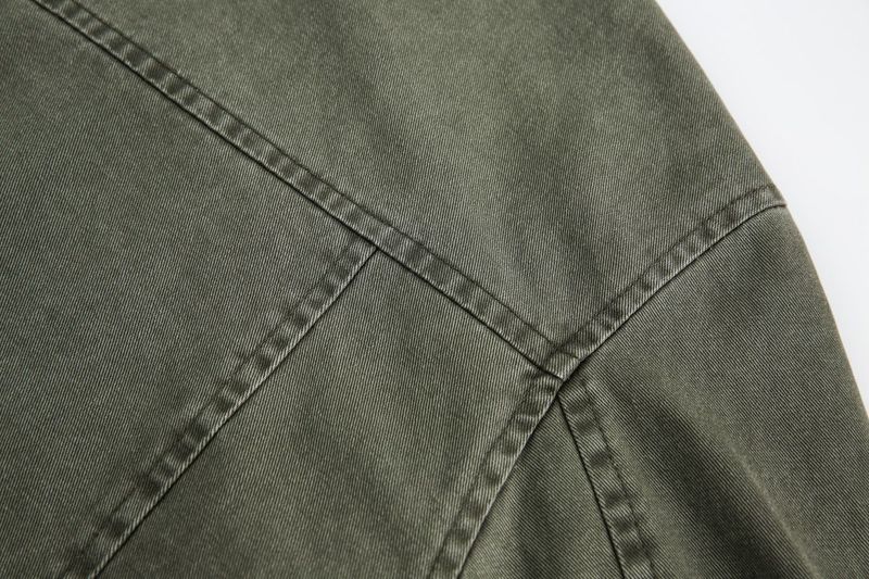 Eon Modish 25 Autumn New American Fashion High Street Turn-Down Collar Patchwork Plaid Workwear Jacket Coat_voghion.com