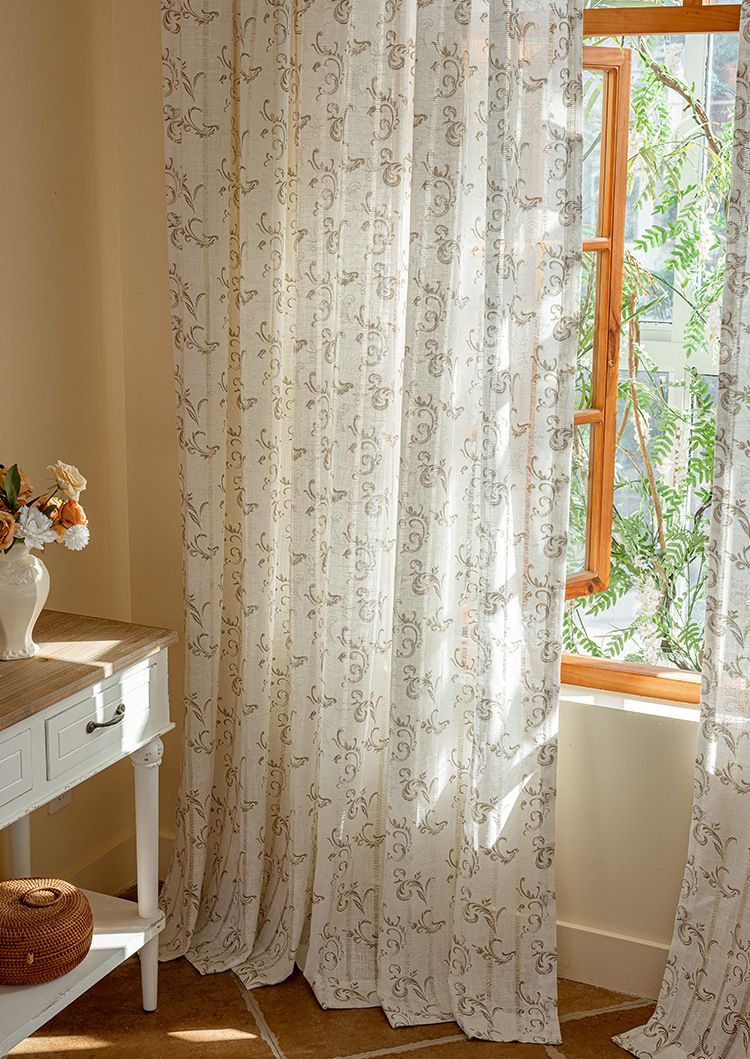 Oturma Odası ve Yatak Odası İçin Yarı Şeffaf Pencere Perdeleri - Modern Nötr Tonlarda Kanca/Çubuk Cep/Grommet Seçenekleriyle Işığı Filtreleyen Gizlilik Perdeleri_voghion.com
