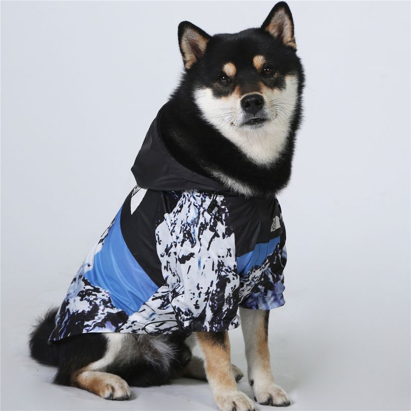Amerikanische Flagge Trendy Marke Winddicht und regenfest North Face Kleidung Große Regenmantel Hund Haustier Jacke_voghion.com