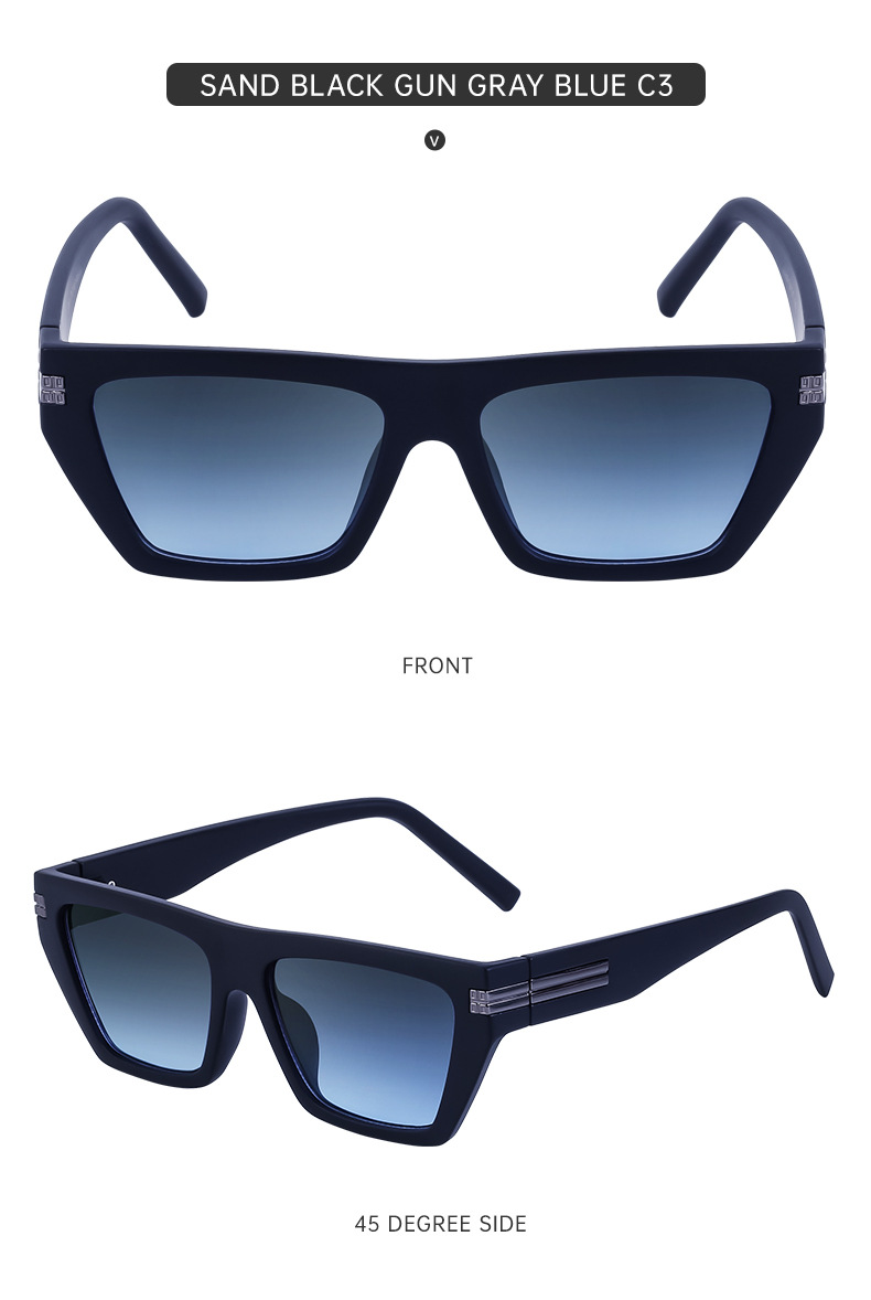 2023 New European and American Square Frame Sunglasses Men's Trendy Outdoor Cycling Small Frame Sunglasses Cross-Border Glasses Wholesale_voghion.com