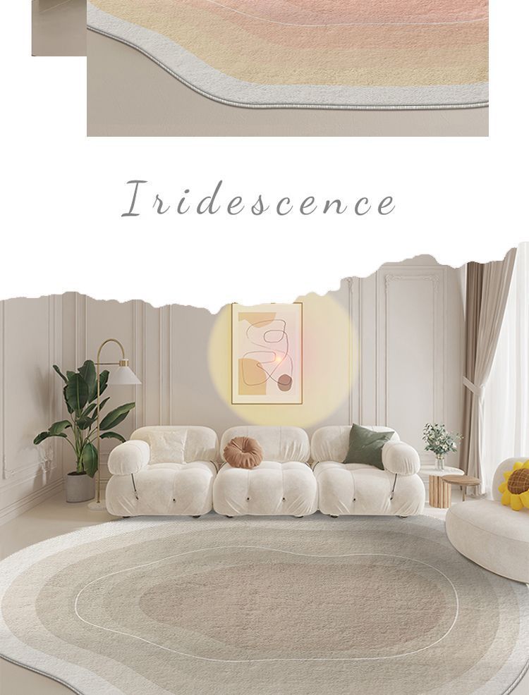 Teppich Unregelmäßig geformter Teppich Wohnzimmer Schlafzimmer Nachttischdecke Home Sofa Couchtisch Großflächige Bodenmatte Kostenlos Waschen und Abwischen_voghion.com