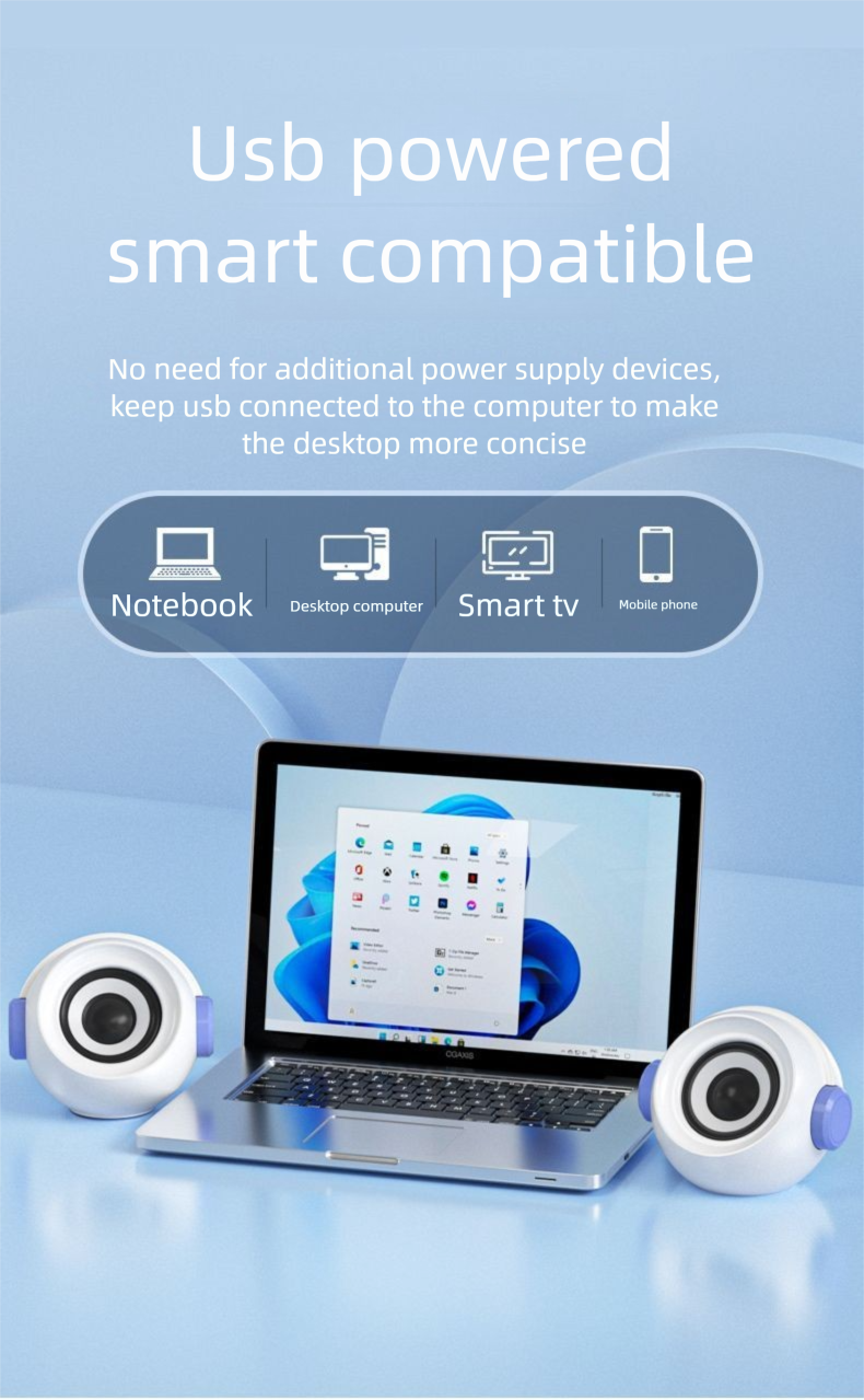 Computer Audio Desktop Wired Bluetooth Small Home Mini Laptop Gaming Speaker Subwoofer Loudspeaker_voghion.com