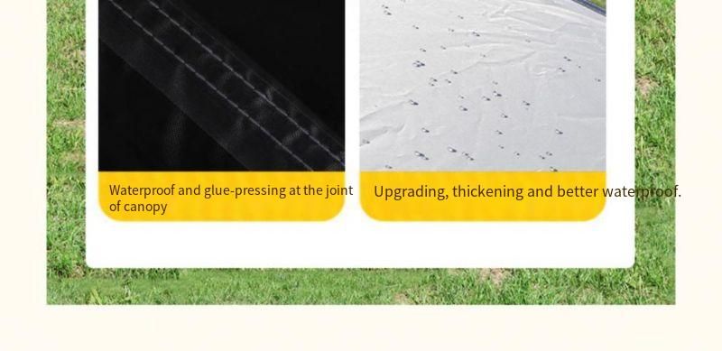Tenda da campeggio spessa per esterni, a forma di farfalla, con ombrellone antipioggia e rivestimento nero._voghion.com
