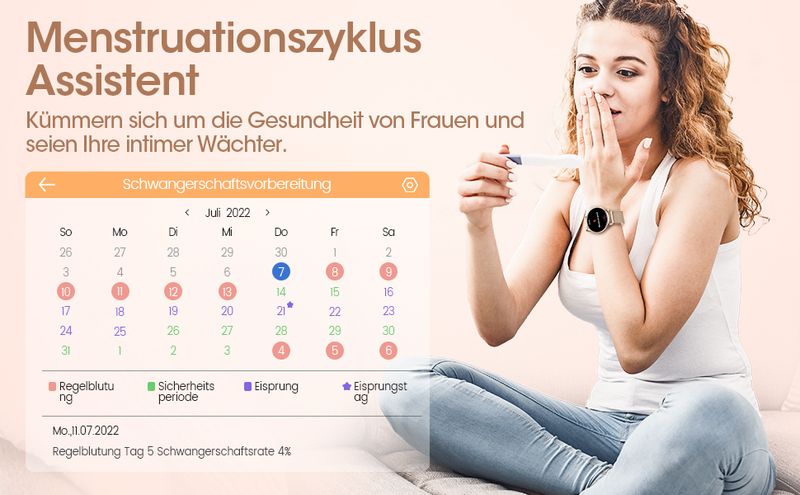 Women's Smartwatch 1.32” HD Full Touch Screen Watch With SpO2 Heart Rate Monitor Menstrual Cycle Sleep Monitor Pedometer Calories Fitness Tracker_voghion.com