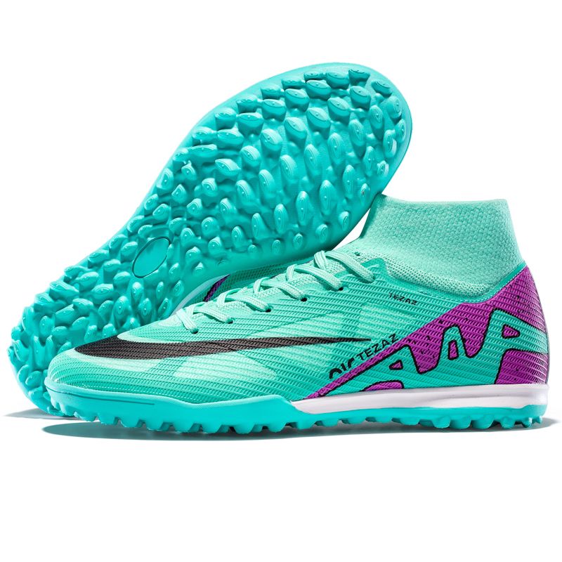 Scarpe da calcio alte da uomo, da esterno e da interno, da ginnastica, con tacchetti TF, sportive, per adolescenti_voghion.com