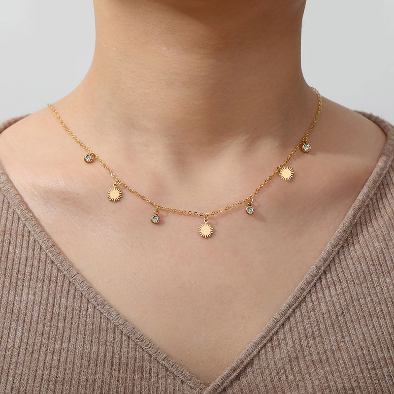 Colliers à cercles irréguliers Skyrim pour femmes Collier multi-pendentifs en acier inoxydable Collier ras du cou Tendance de la mode ige minimaliste Gi_voghion.com