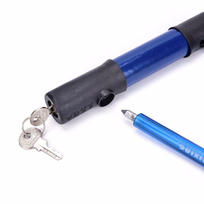Candado en U para bicicleta, motocicleta, scooter, cadena de acero de seguridad con 2 llaves, 1 unidad_voghion.com
