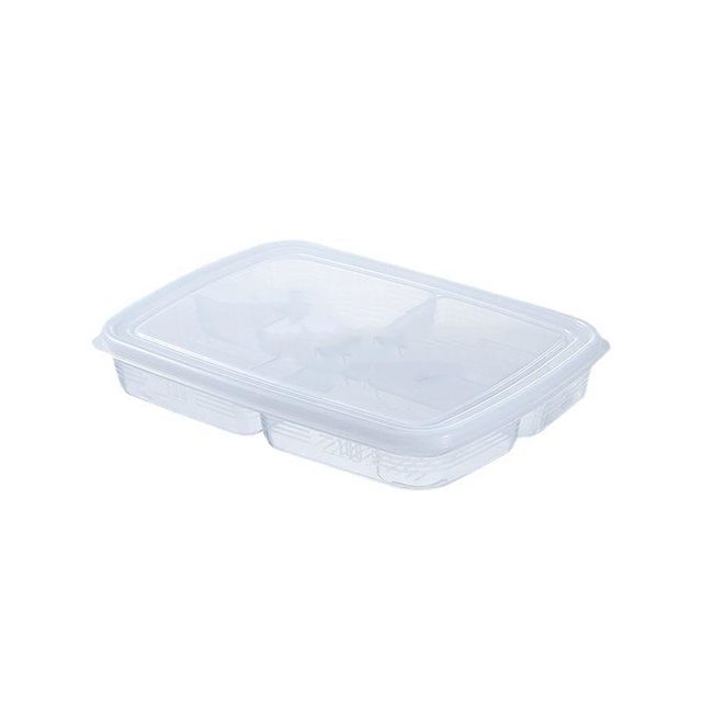 4 griglie Scatola di immagazzinaggio di frutta per alimenti Scomparto portatile Frigorifero Congelatore Organizzatori Sub-imballati Carne Cipolla Zenzero Chiaro Crisper_voghion.com