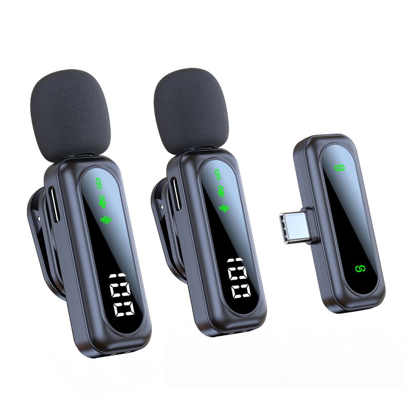 J21 Wireless Lavalier Microphone For Mobile Live Streaming – Mini Clip-on Mic With Smart Noise Cancellation_voghion.com