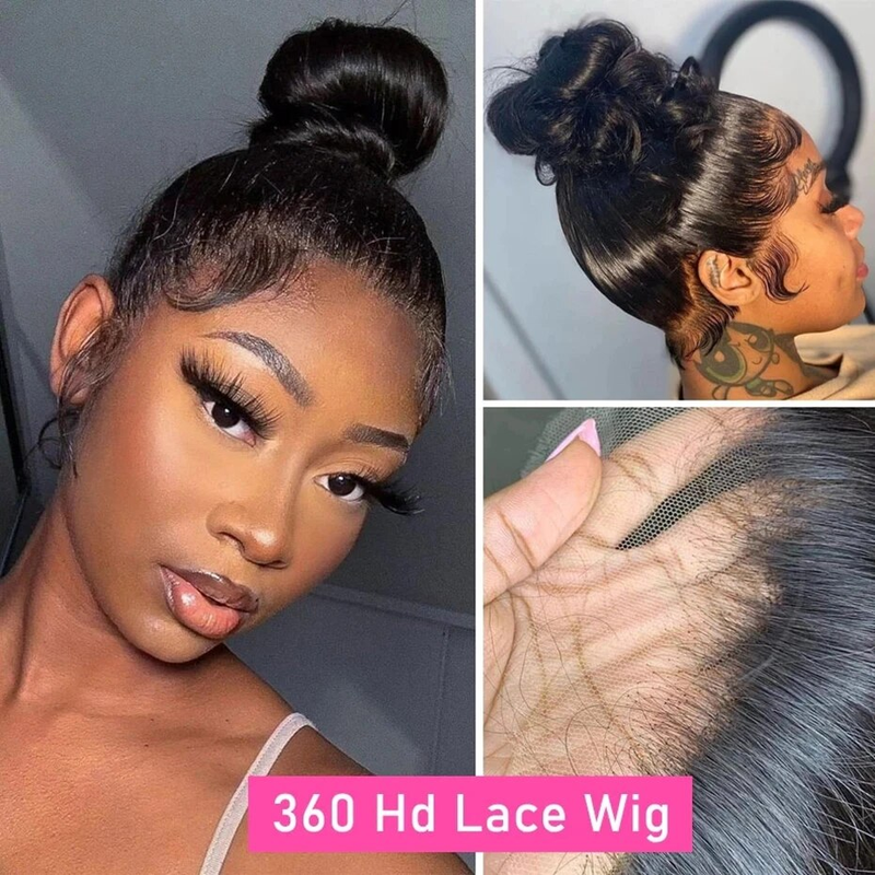 Hot selling 360 Transparent Frontal Pre Plucked Brazilian Remy Straight 13X4 Lace Front Human Wigs For Black Women Bling Hair_voghion.com